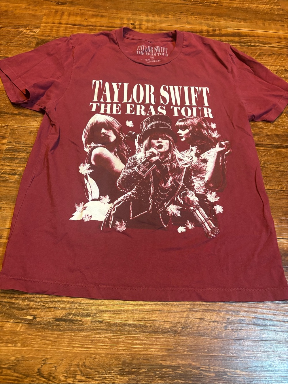 Taylor Swift The Eras Tour Kids Tee - Burgundy & White